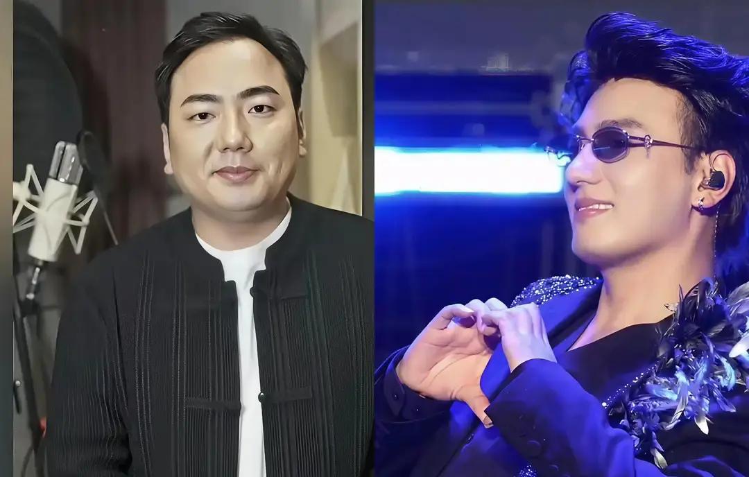 要不是屏幕右下角明晃晃打着名字，真以为是内娱哪个选秀舞台刚放出来的新生代爱豆。
海来阿木这次露面，脸颊肉眼可见地凹了进去，下颌线利落得能切纸。
回想当年他刚唱火《阿果吉曲》那会儿，身材微胖，脸上带着被生活和风霜反复打磨过的朴实，站在台上就是个典型的大凉山深情大叔。
结果现在的舞台镜头一推近，利
