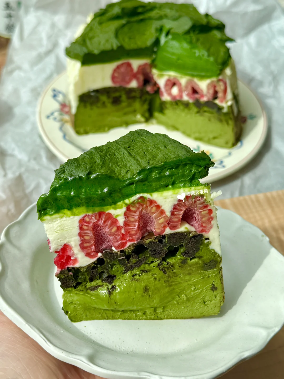 豪华版🍵抹茶奥利奥巴斯克🍵绝！！！好吃爆炸！