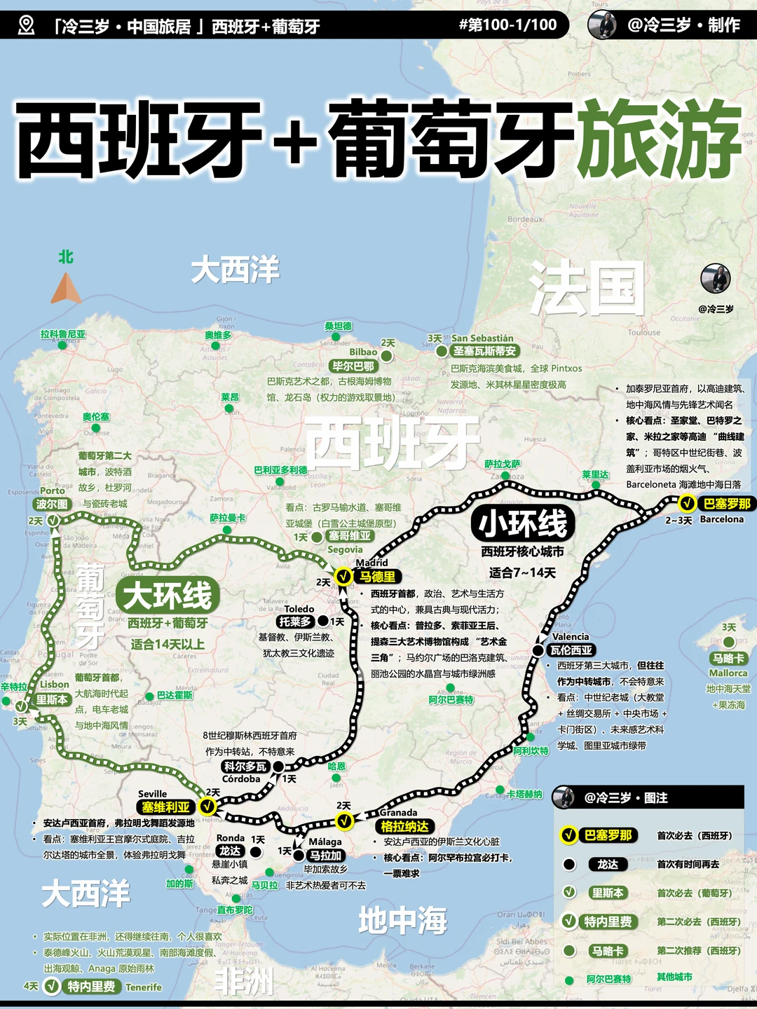 西班牙+葡萄牙：10~15日游完整攻略路线