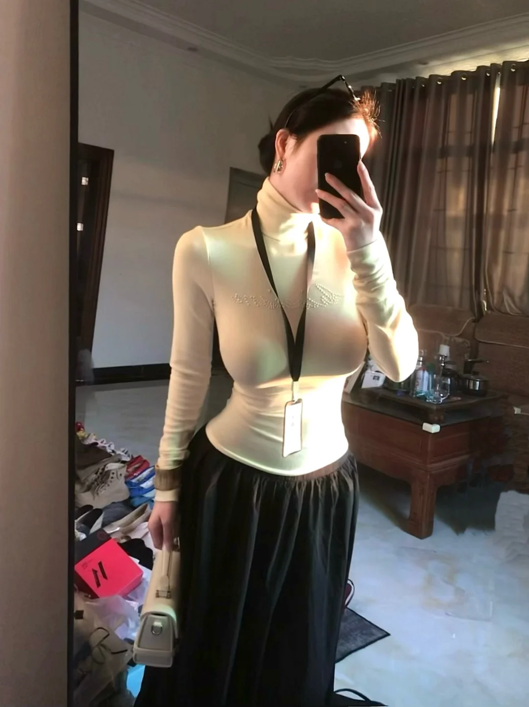 哇唔！白高领蓬蓬裙这么米的嘛！