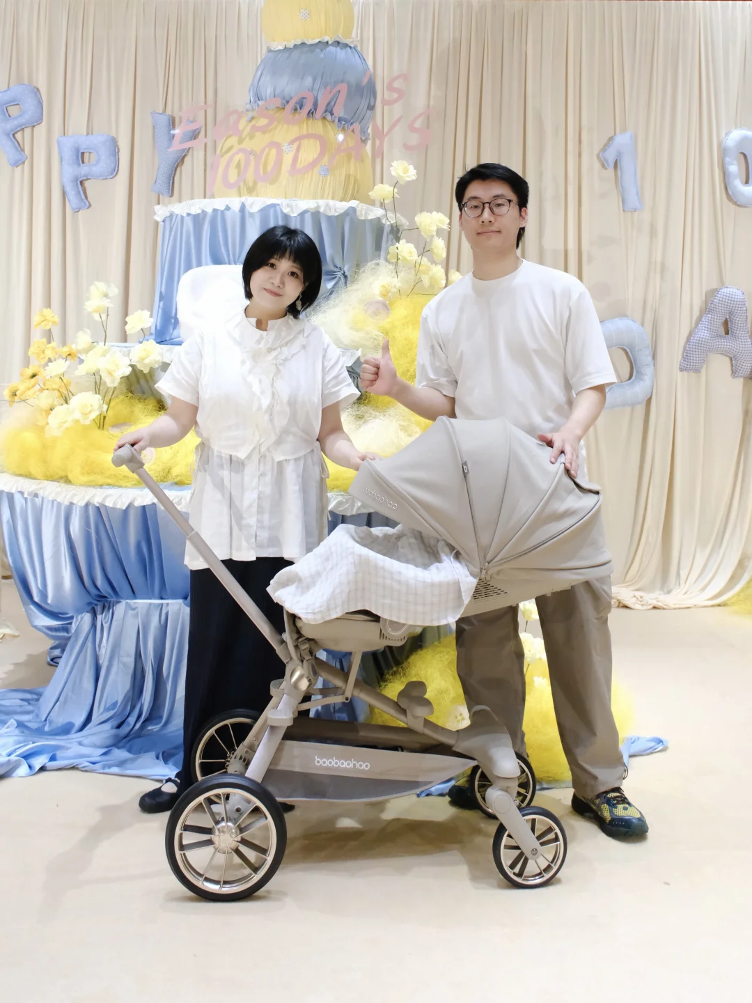 20桌的百日宴因为有它也能轻松出片