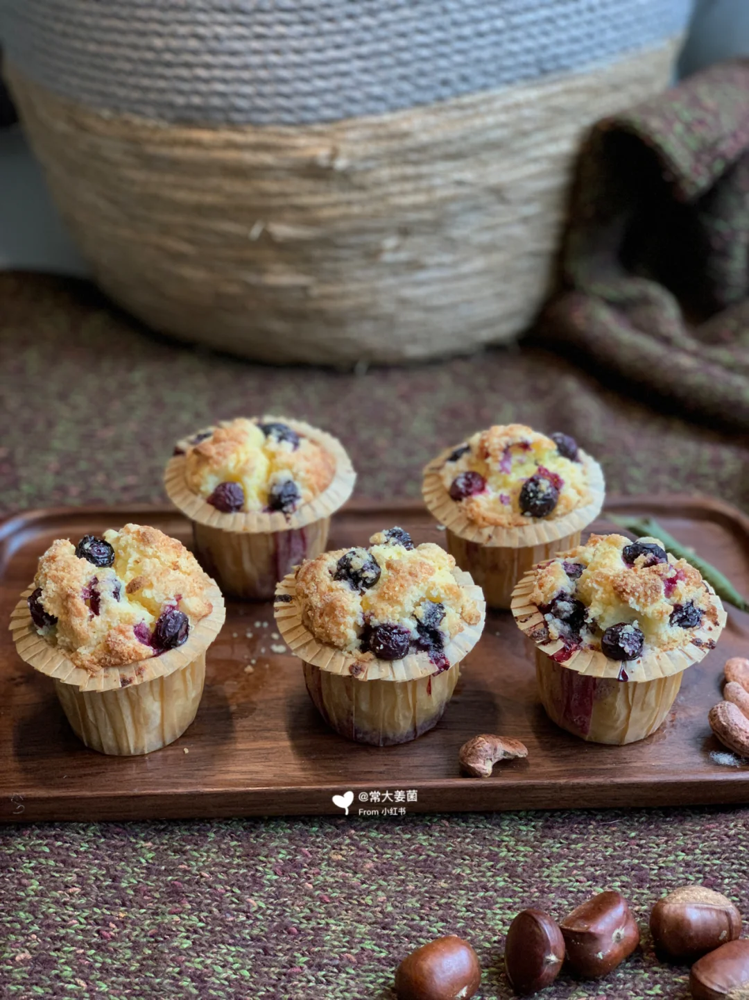 低卡奶酥蓝莓马芬会爆浆哦👏🏻小白快来撸！！