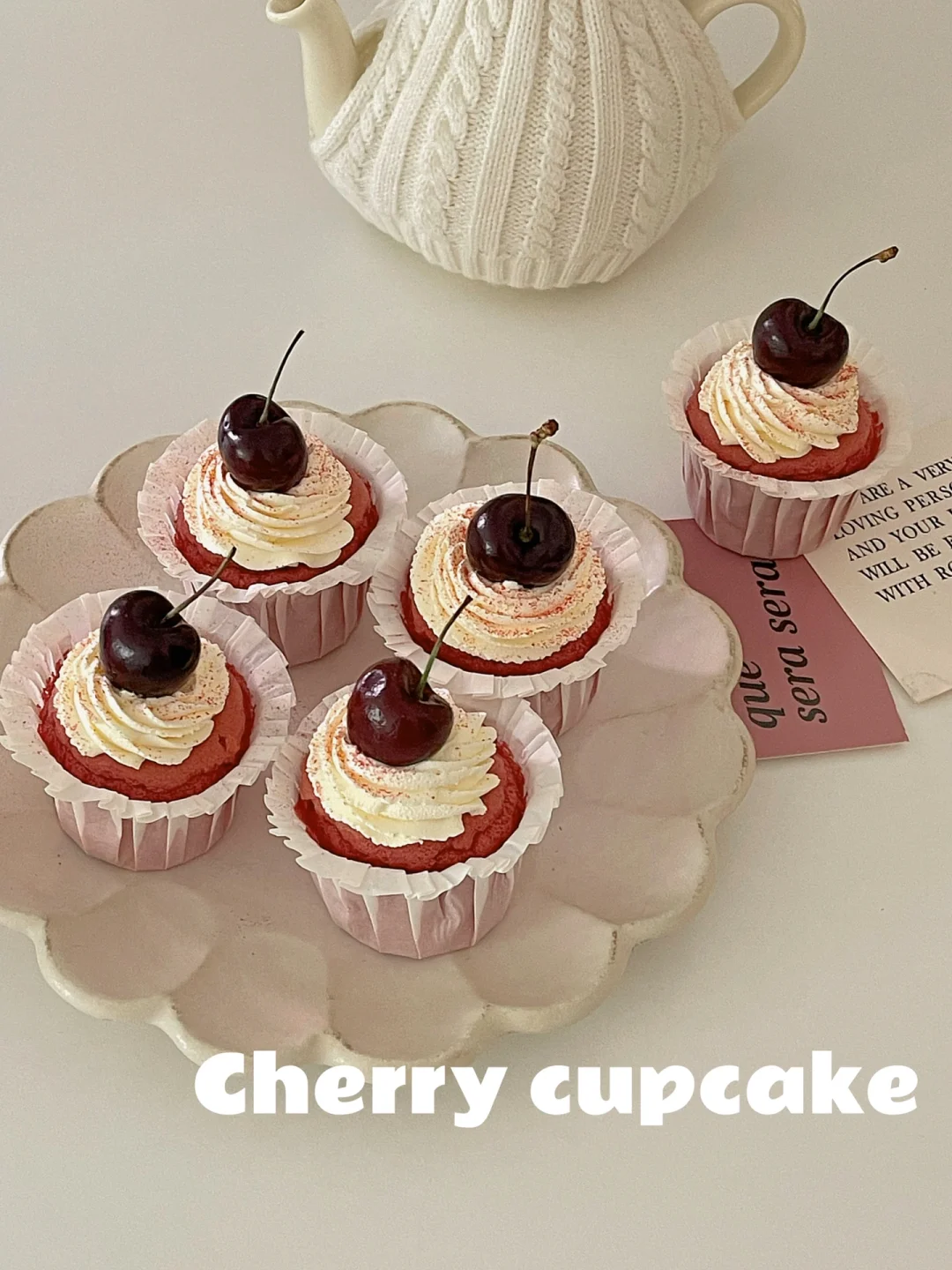 新年下午茶🍒红丝绒杯子蛋糕🧁一次成功哟💯