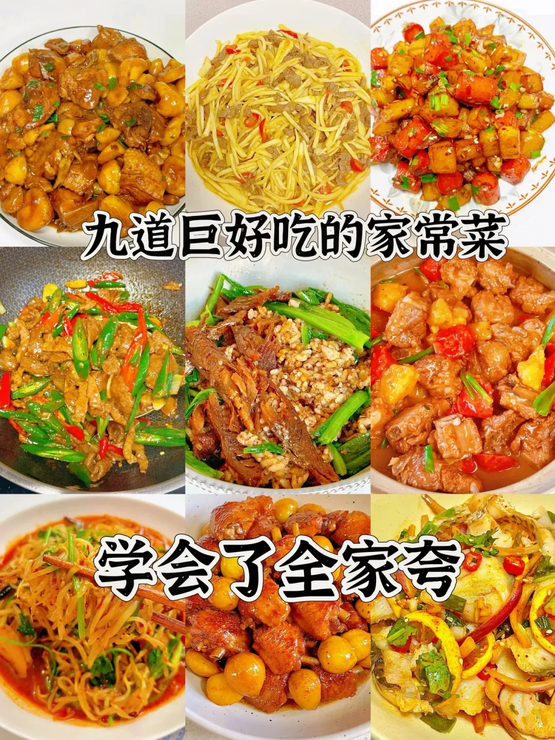 九道巨好吃的家常菜、学会了全家夸