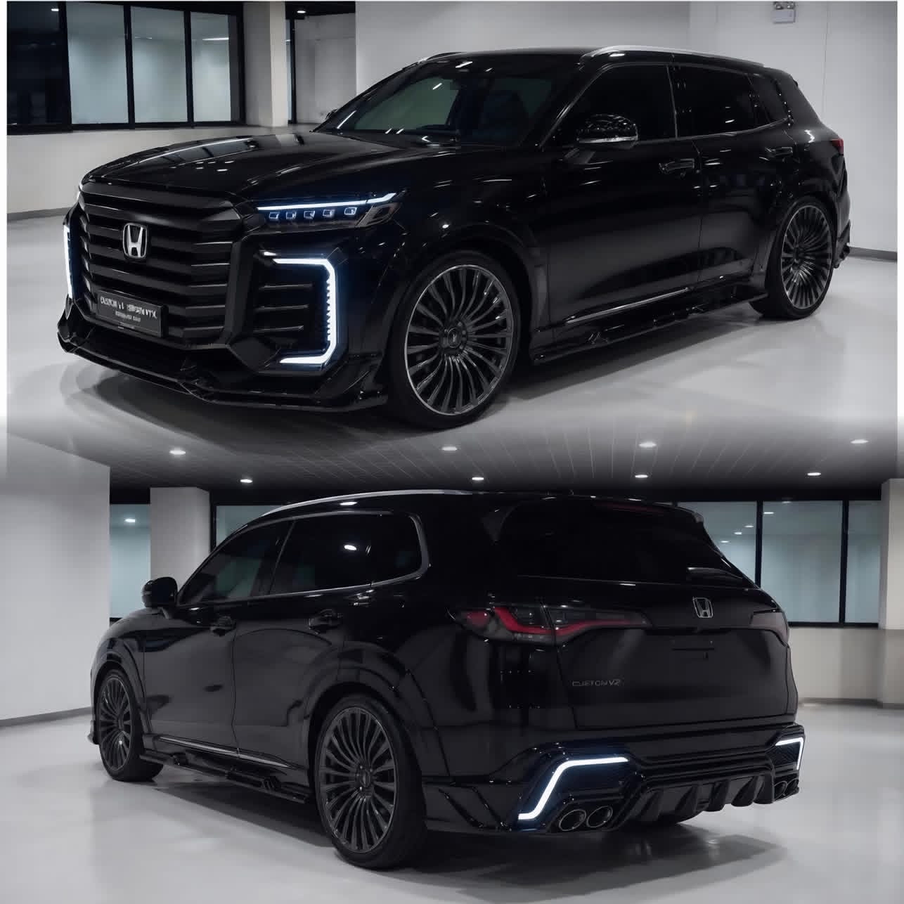 2027 Honda Legend SUV的渲染图最近刷到好几次，第一反应是本田终于舍得把压箱底的传奇名号拿出来冲豪华SUV市场了。
之前冠道月销跌到三位数的惨状还没过去，这次直接对标雷克萨斯RX，路子比之前野多了。设计彻底丢了以前的居家感，方正平直线条撑足体量，细条矩阵大灯、隐藏门把手、贯穿尾灯堆
