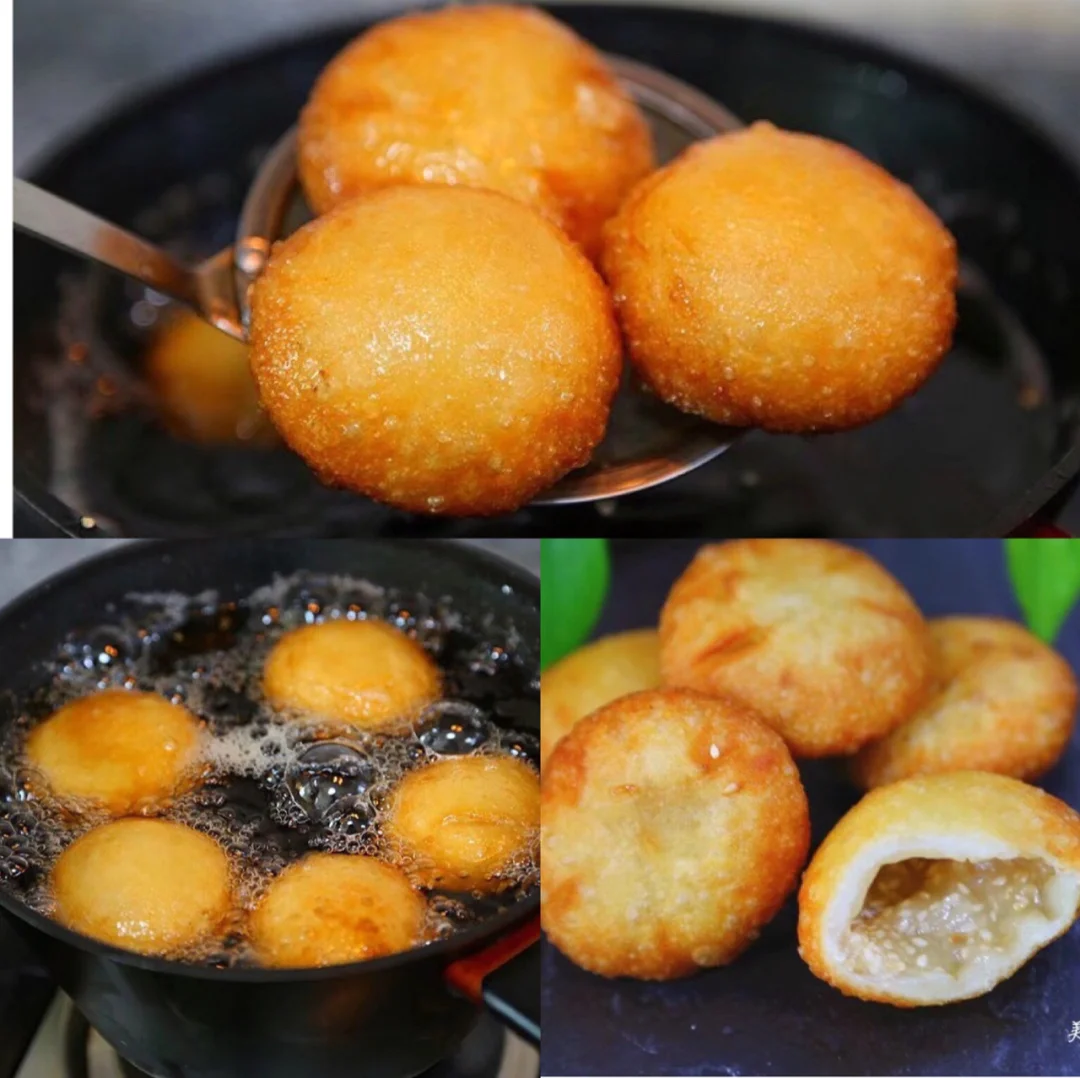 炸糖糕—表皮酥脆里面流糖汁儿哦