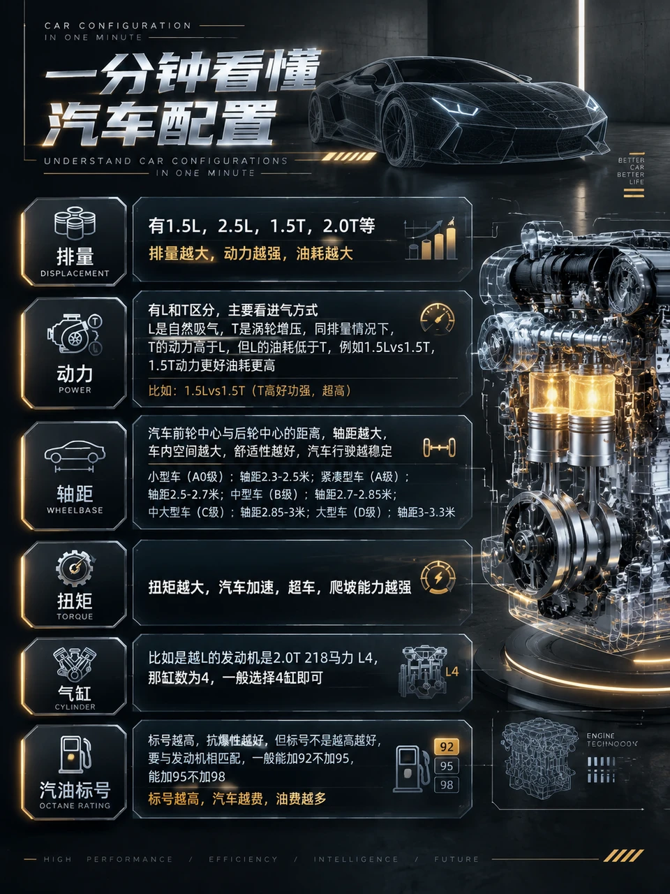 一分钟看懂汽车配置，新手必看！