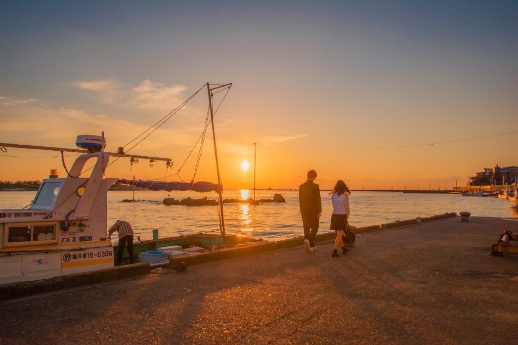 绘画参考 夕阳场景参考  twi