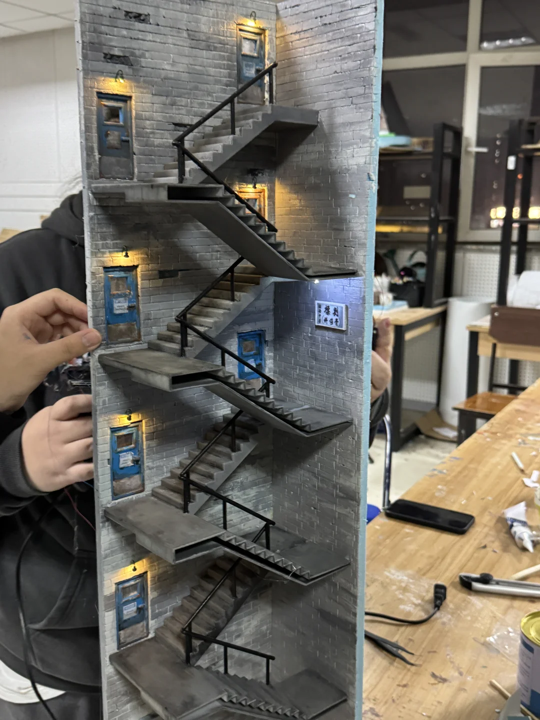 1:30模型制作——九龍楼道篇｜灯光是灵魂