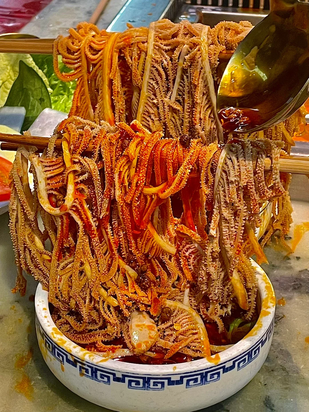 我宣布～今天的快乐是毛肚给的～