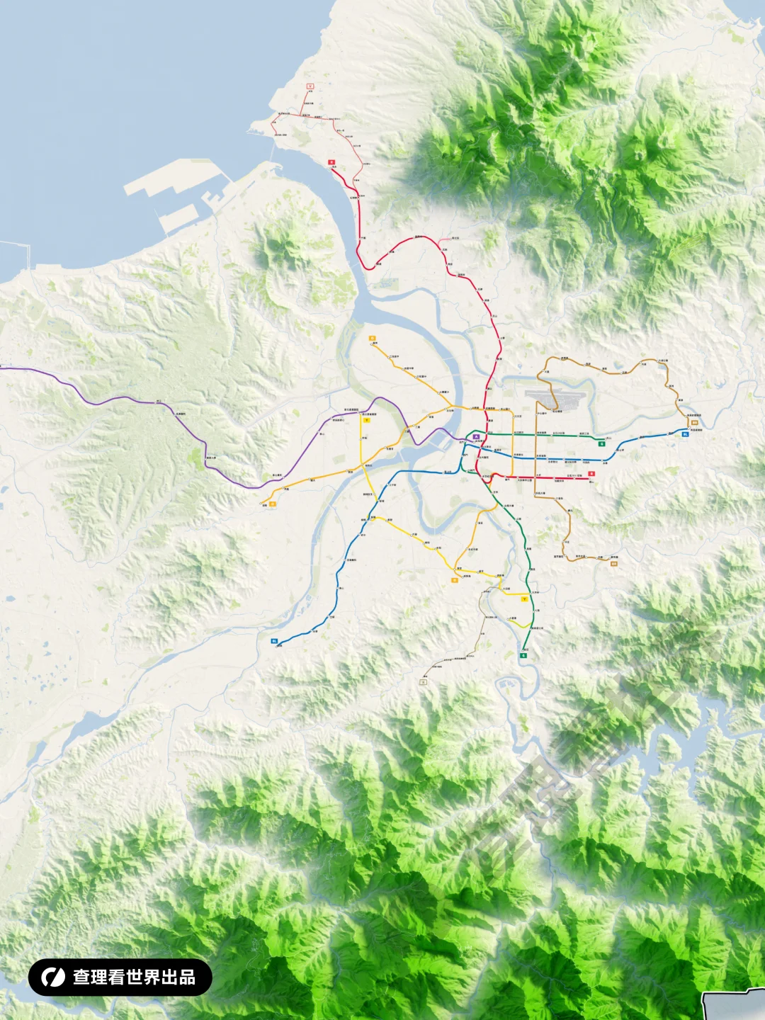 台北新北和桃园地铁地图全图