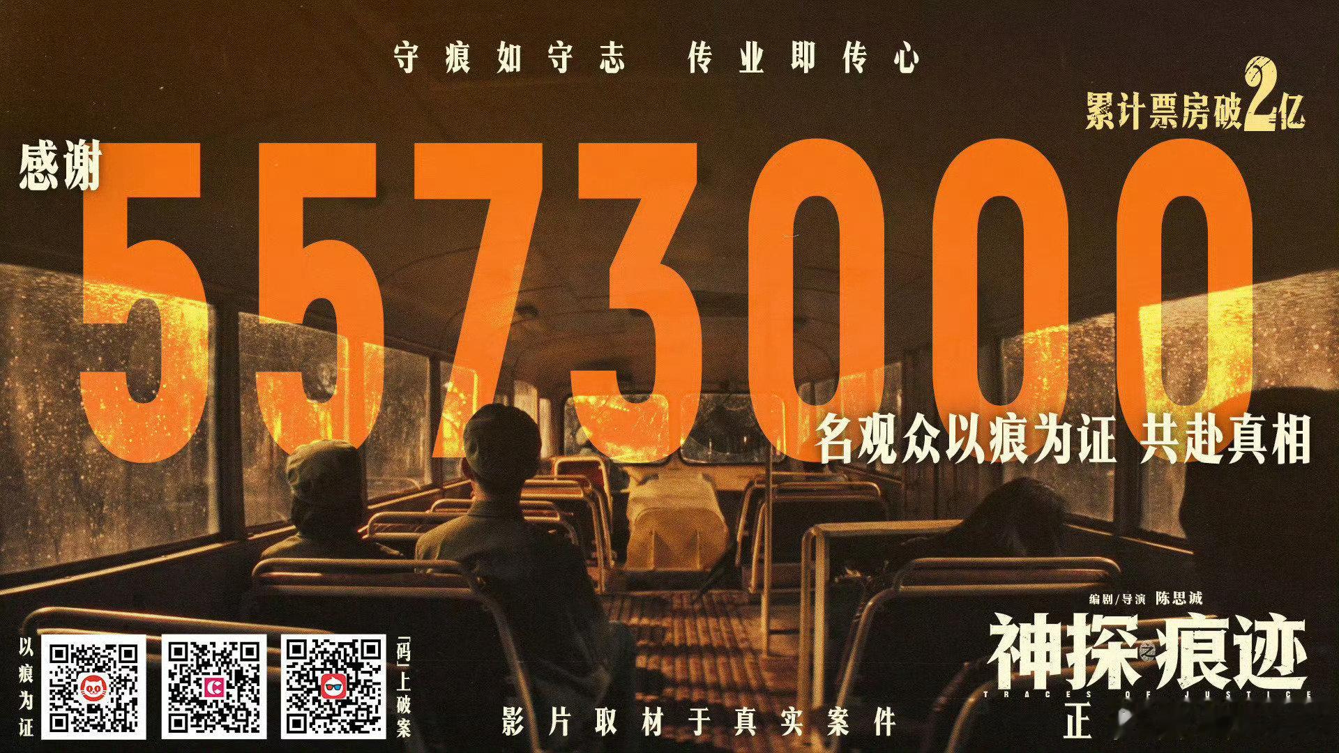 #神探之痕迹票房破2亿# 
《神探之痕迹》票房突破2亿。这是近10几年来最艰难的国庆档，这时候更需要有担当的电影人站出来，诚师加油。
#造浪吧国庆档# ​