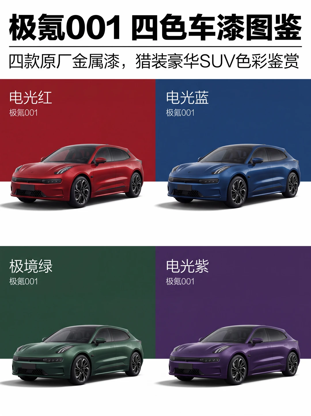 极氪001四色，我的选车纠结
