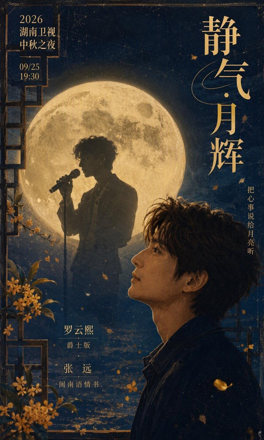 热闹是晚会的，静气是自己的。

罗云熙把《看月亮爬上来》唱成了爵士版，松弛得像是随口哼给朋友听；张远把电影《给阿嬷的情书》搬上舞台，闽南语一出来，那种克制的思念反而更戳人。

我们总以为团圆需要盛大的仪式，其实有时候，只是在一个喧闹的夜晚，听到一首歌，想起一个人，心里那泓清泉有了月辉 ​