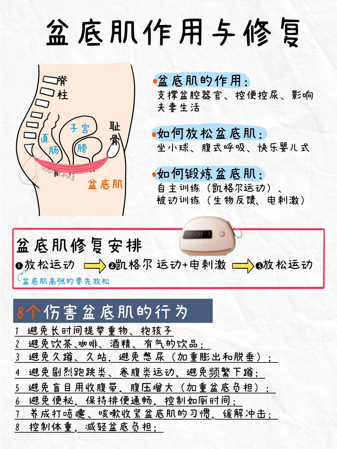 产后修复怎么做❓盆底肌修复方法➕注意事项