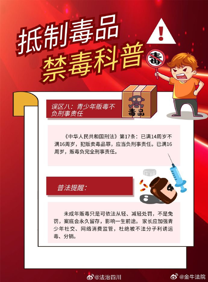 #金小哞禁毒# 认清毒品危害，筑牢禁毒防线，携手共建无毒平安环境。（法治四川） ​
