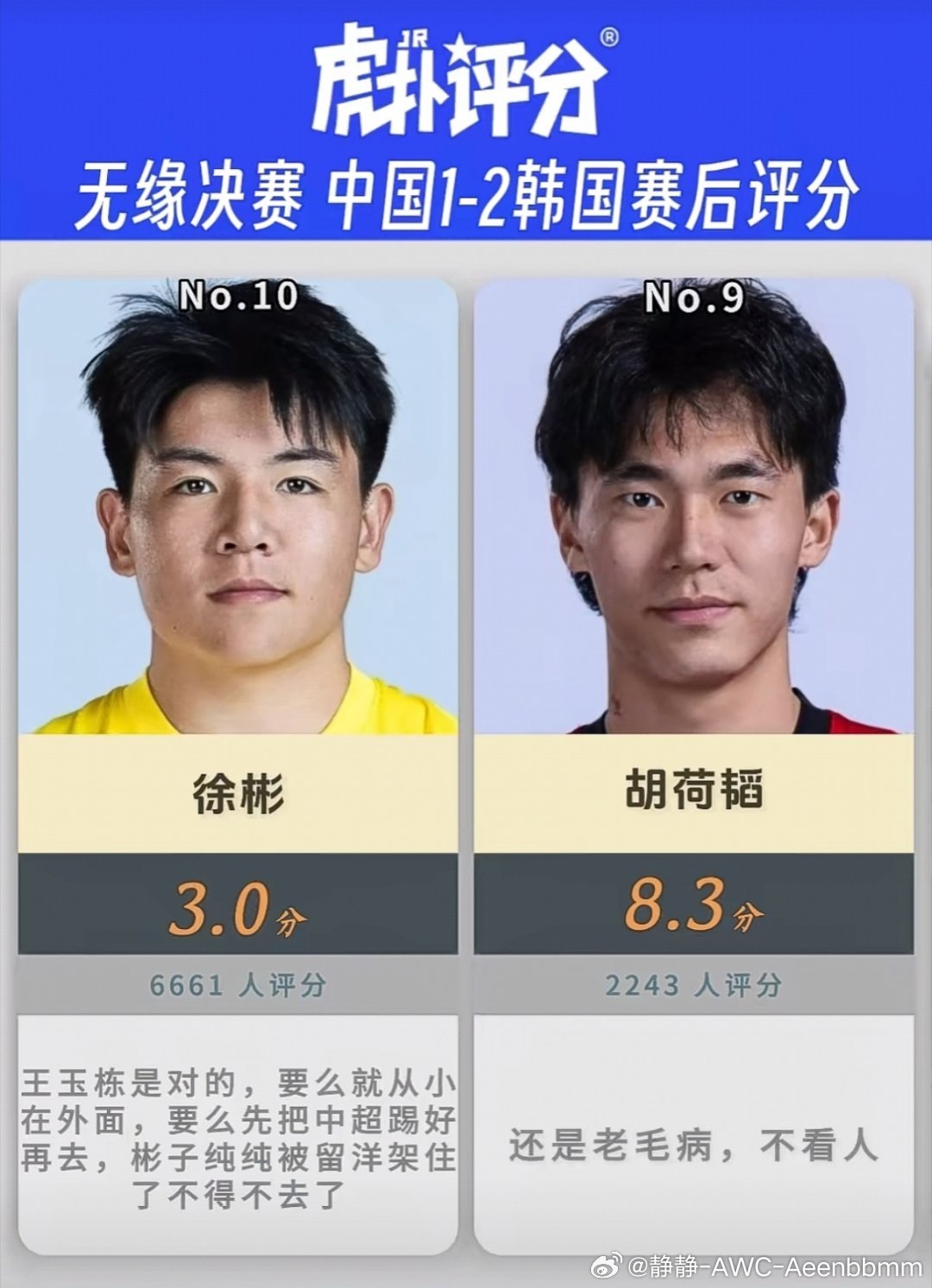 徐彬这场踢的还行。
就角球之前那下处理有点点问题，其他时间表现很在线的。

中场对抗硬度够，好几脚向前直塞很有威胁，那个进球，就是他直塞找张玉宁打出来的。
#中国足球##亚运男足##亚运会# #亚运男足40年来首次攻破韩国队球门##王钰栋攻破韩国队球门##亚运国足vs韩国# ​