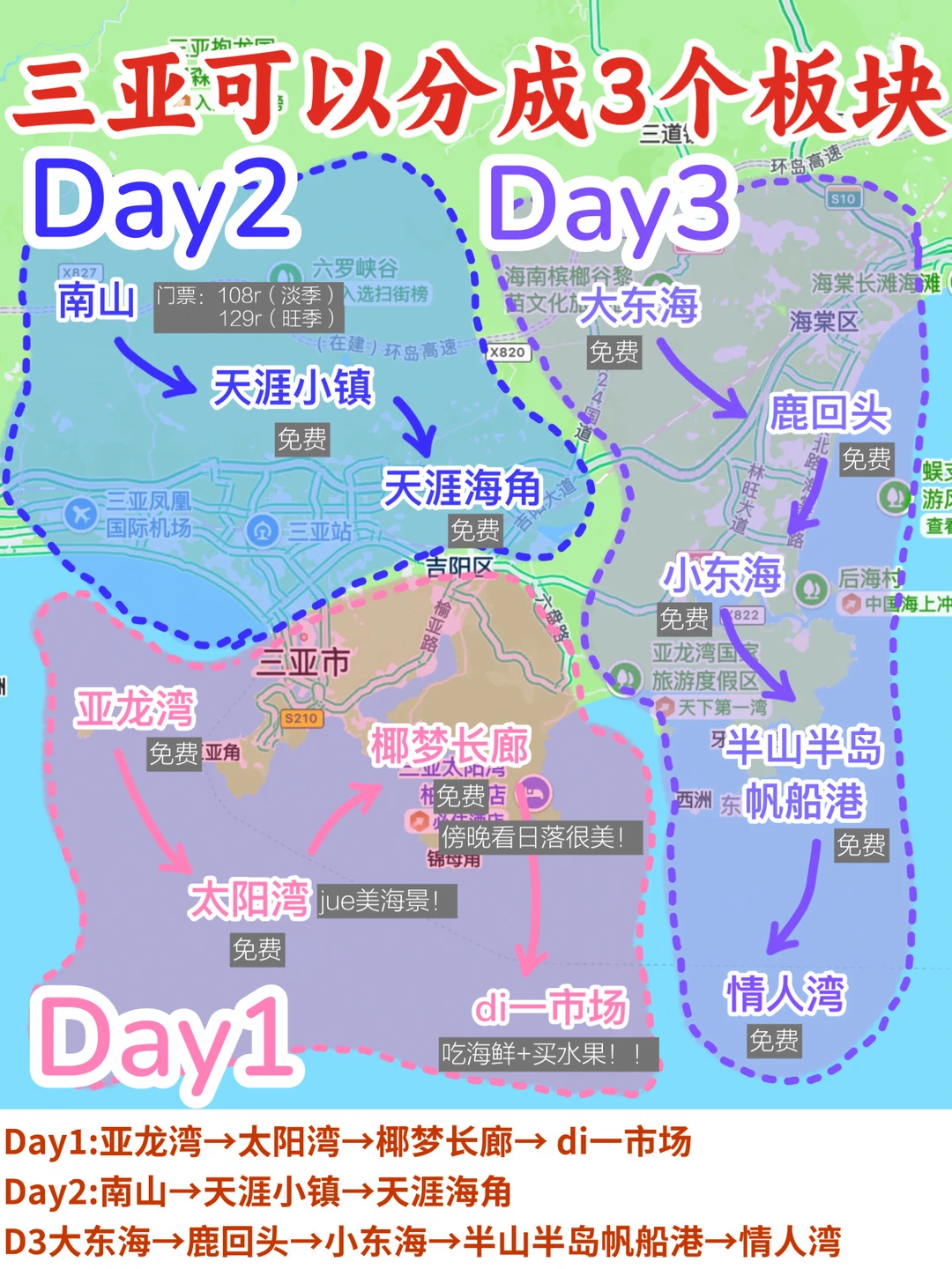 三亚3天2晚🌊按湾玩不踩雷攻略