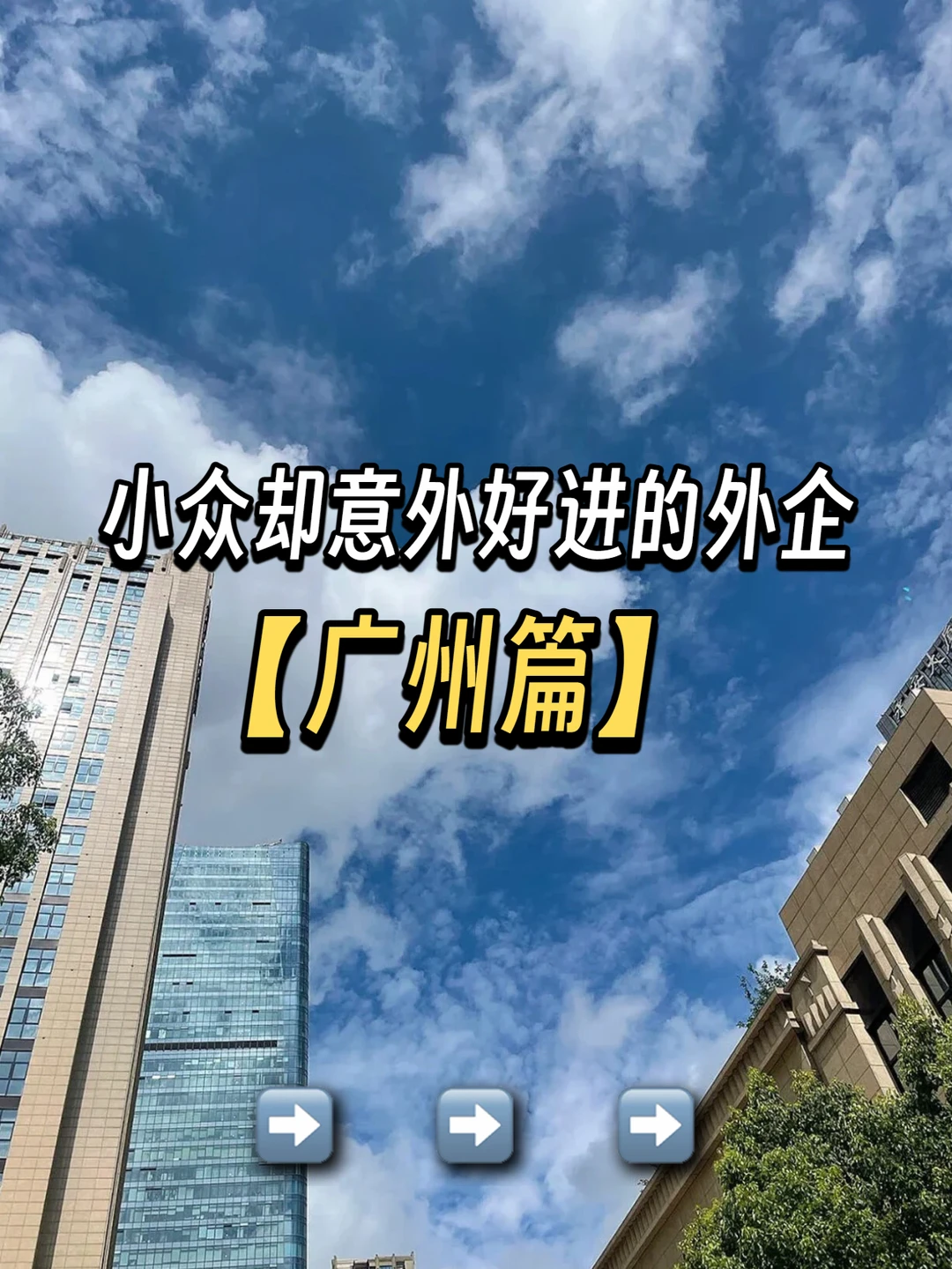 ✨广州那些小众却意外好进的外企