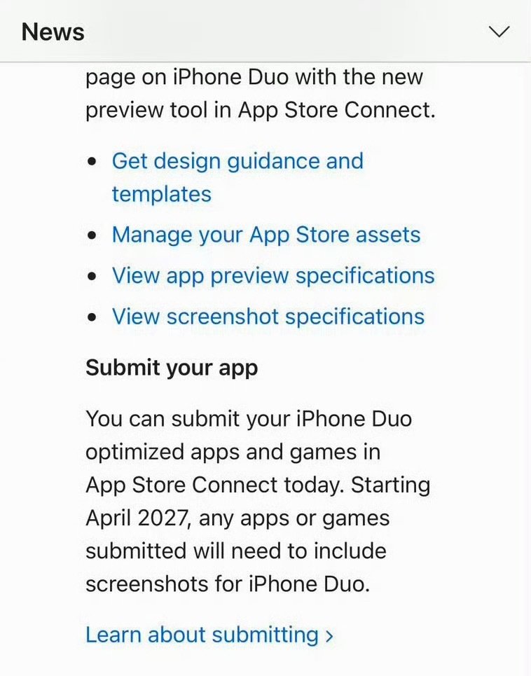 #iPhoneDuo 强制适配#这就是苹果折叠屏的优势，毕竟折叠屏对于现在来说不是什么稀罕产品了，唯一能拉开差距的就是软件的适配

而苹果恰恰能做到这一点，其他折叠屏只有羡慕的份了[并不简单] ​