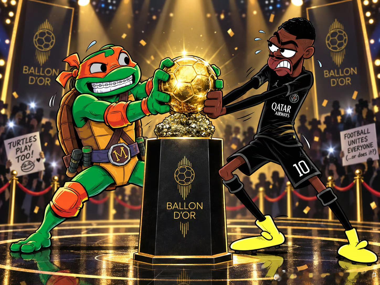 ⚽金球奖的竞争，把法国双子星推上舆论风口🔥

🗣️姆巴佩专访自喻“天选之子”，
谈及登贝莱，感慨他历经伤病完成逆袭。

🤍登贝莱赛后隔空回应，
直言自己从来不是天选之子，靠努力换来回报。

💥双方隔空交锋，姆巴佩选择不再公开反击，
齐达内计划国家队集训时安排二人面谈化解矛盾。

? ​