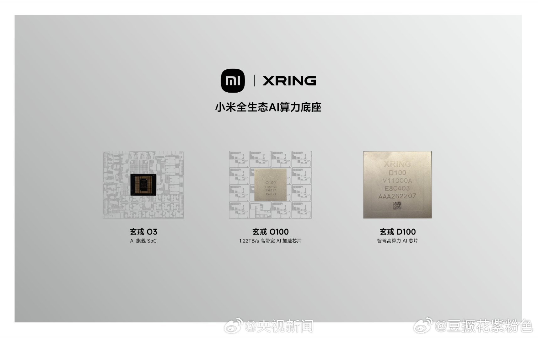 #河南科技职业大学[超话]# 今日，小米发布玄戒O3、玄戒O100、玄戒D100三款自研芯片，分别面向个人智能终端、端侧AI加速、AI智驾等场景。据介绍，玄戒O3采用自主研发设计的3nm先进制程工艺，定位AI旗舰SoC（核心处理器芯片‌），预计将于今年9月搭载在其新折叠旗舰小米18Fold上。玄戒O100主攻高带宽AI加 ​