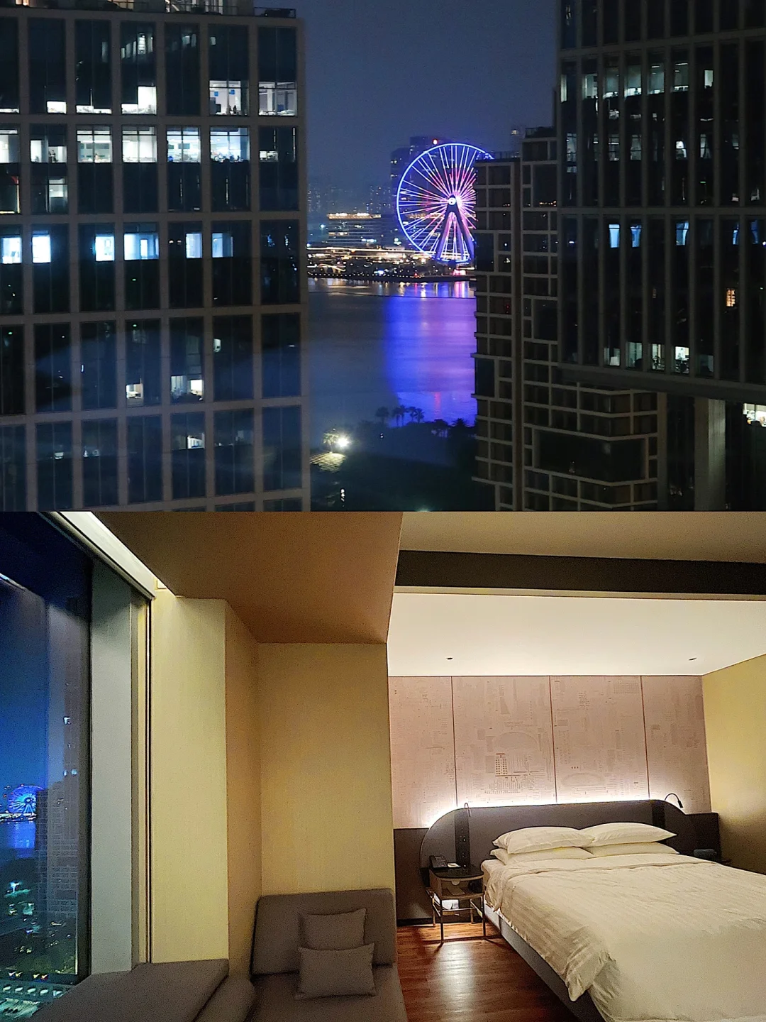深圳酒店好浪漫❤️住到了看得见摩天轮的房间