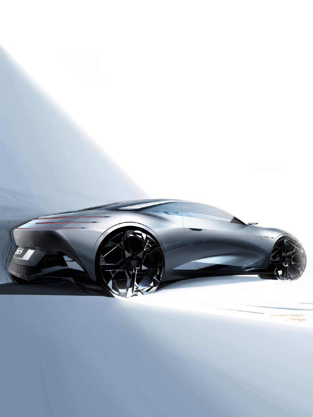标致RCZ Vision概念车设计图 ​