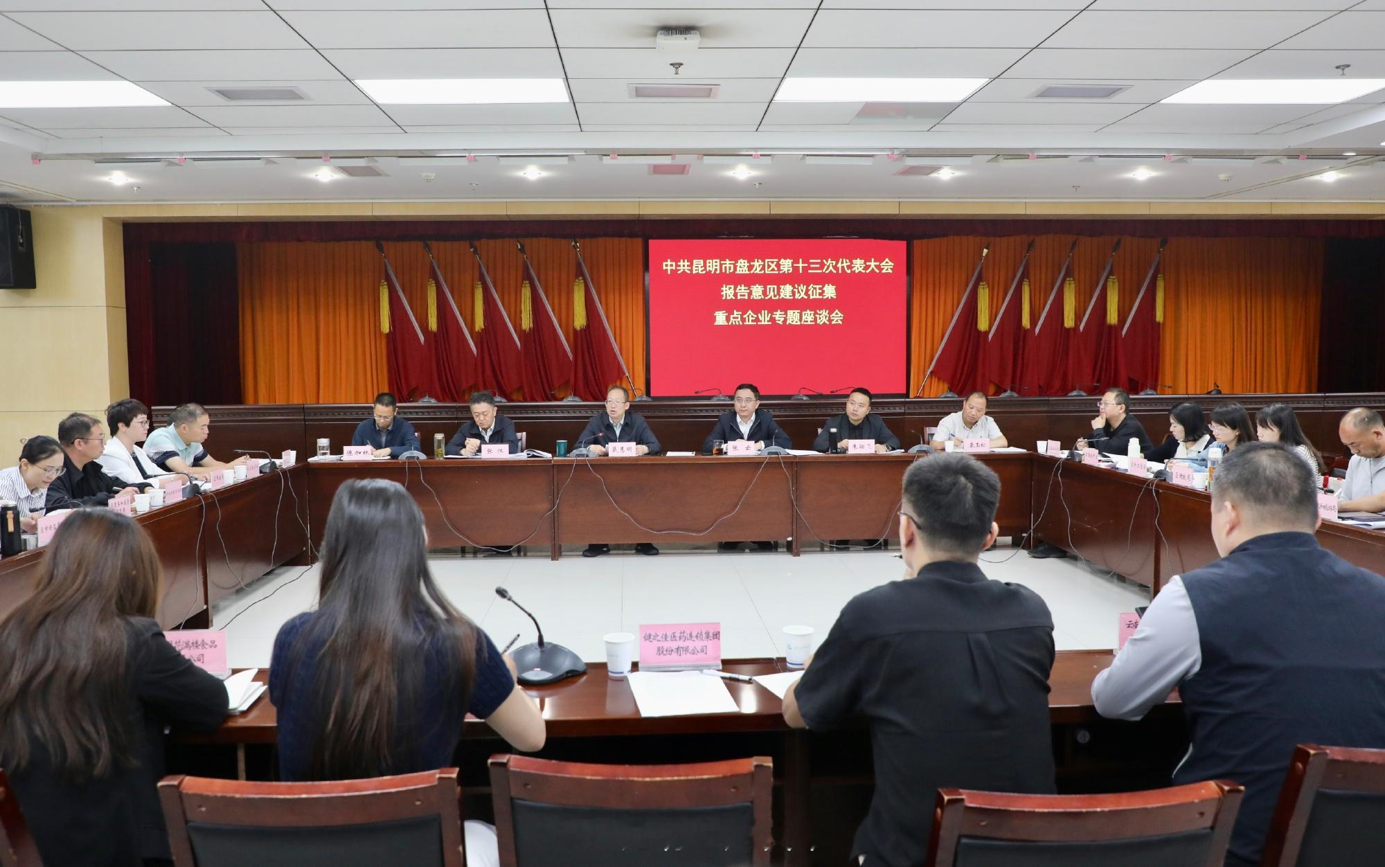 【要闻聚焦｜盘龙区召开区第十三次党代会报告意见建议征集重点企业专题座谈...