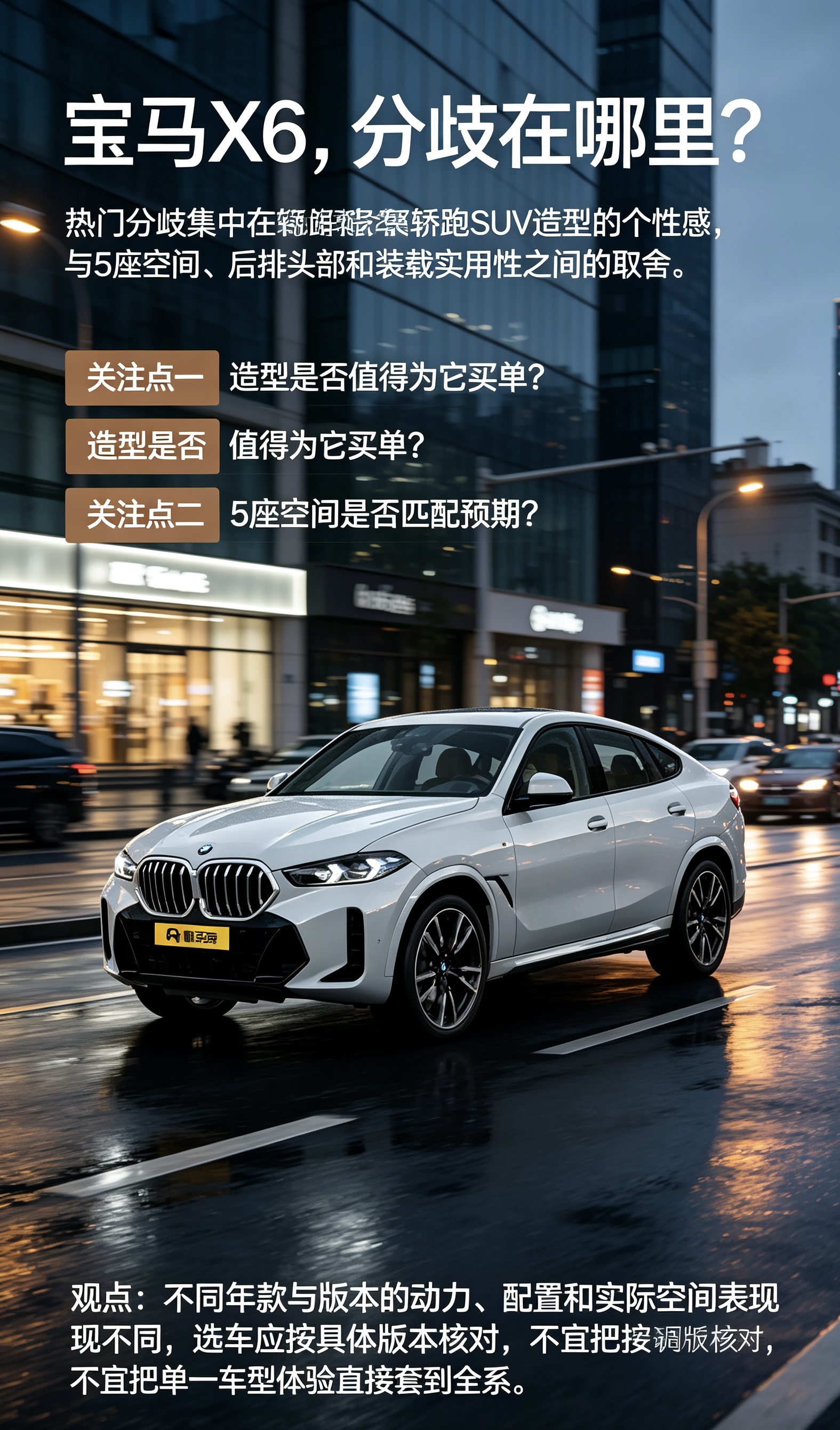 宝马X6，分歧到底在哪