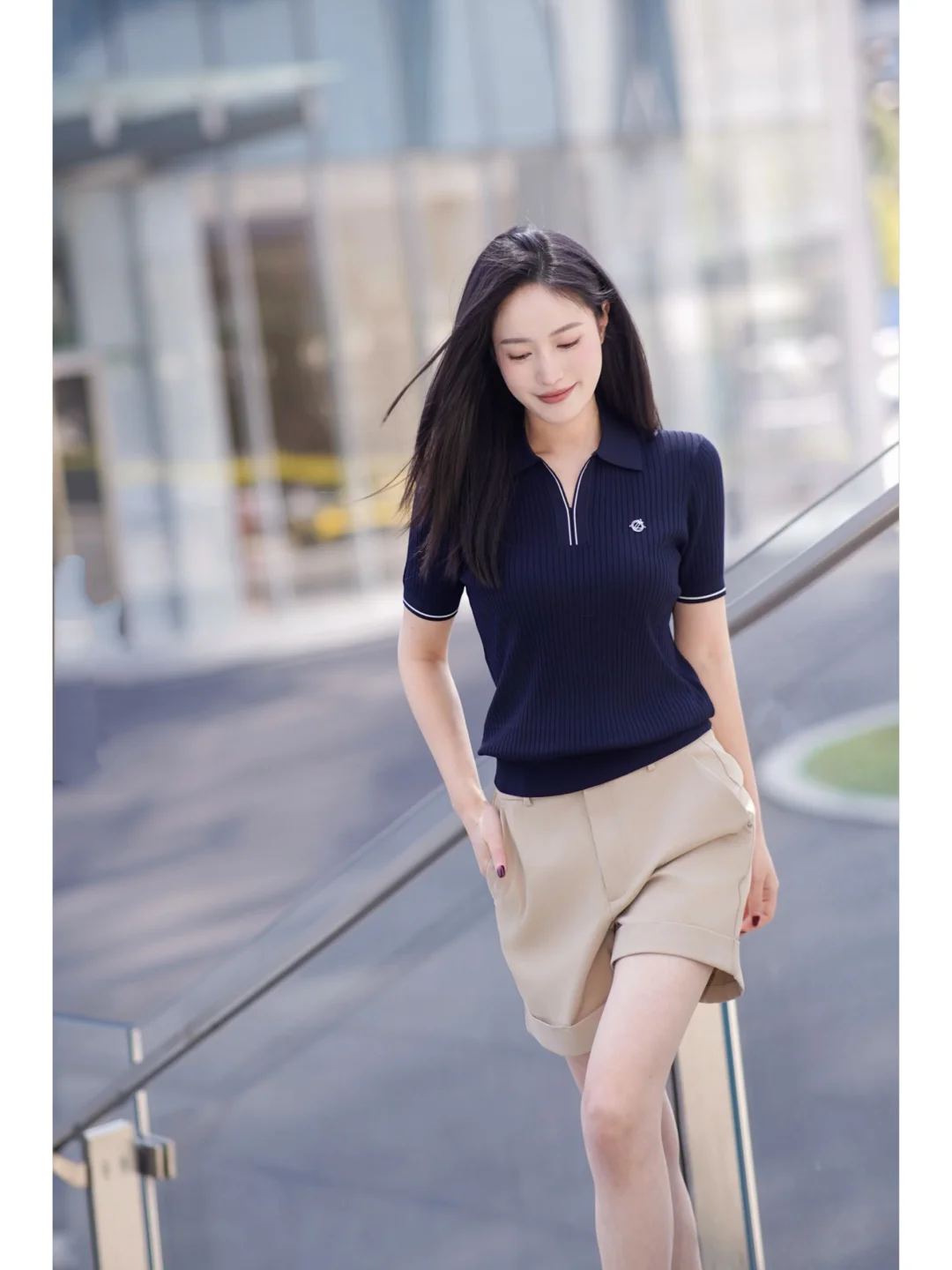 春夏polo针织衫的气质高智感