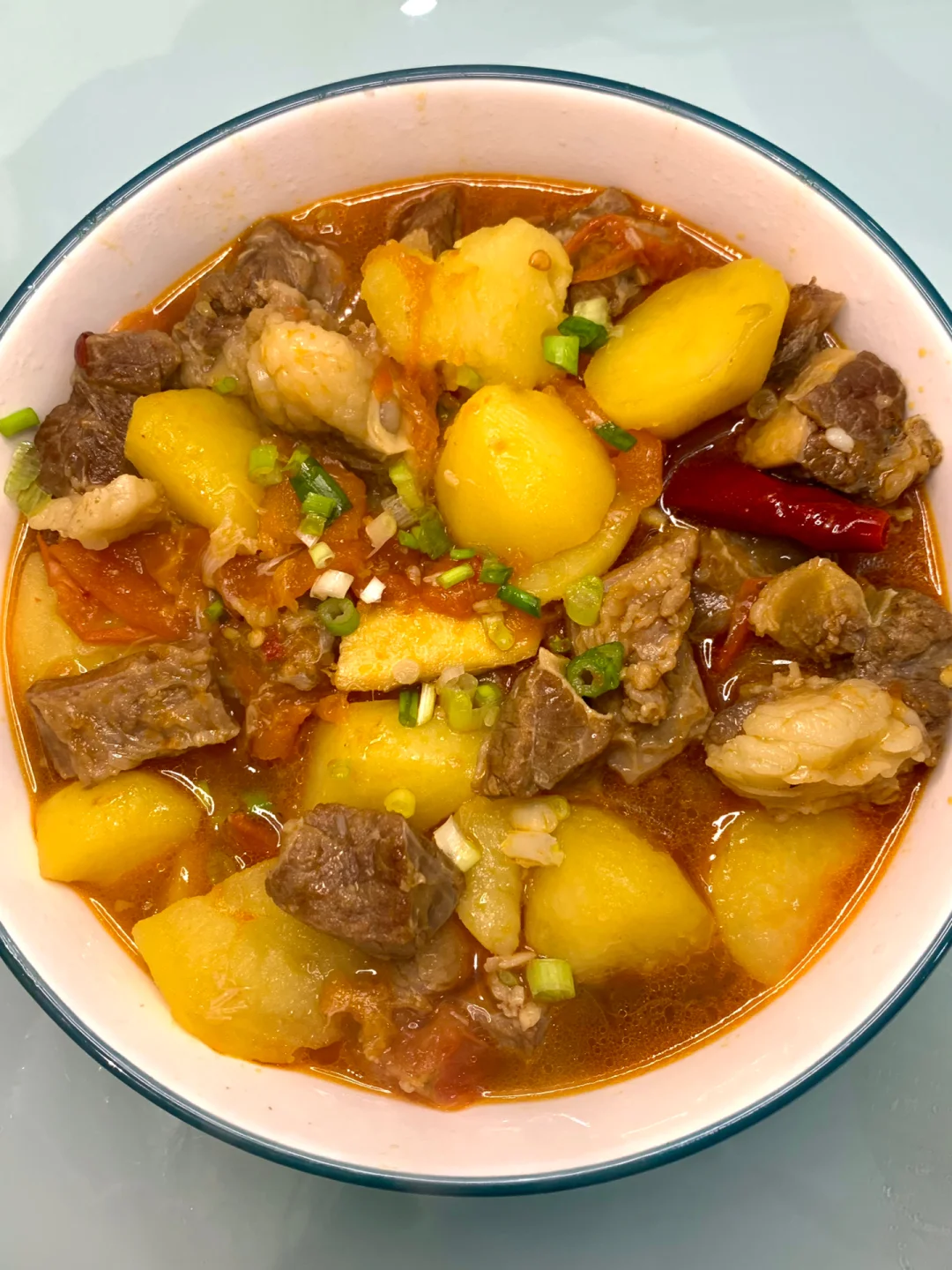 电饭煲版的番茄土豆炖牛腩，超级简单又好吃