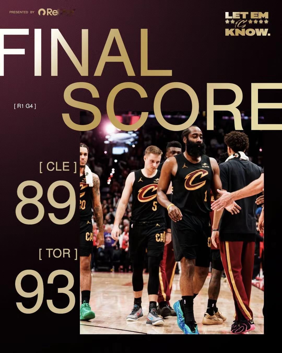 🏀   骑士输掉G4！系列赛大比分来到了2：2打平！这就是季后赛没那么容易！