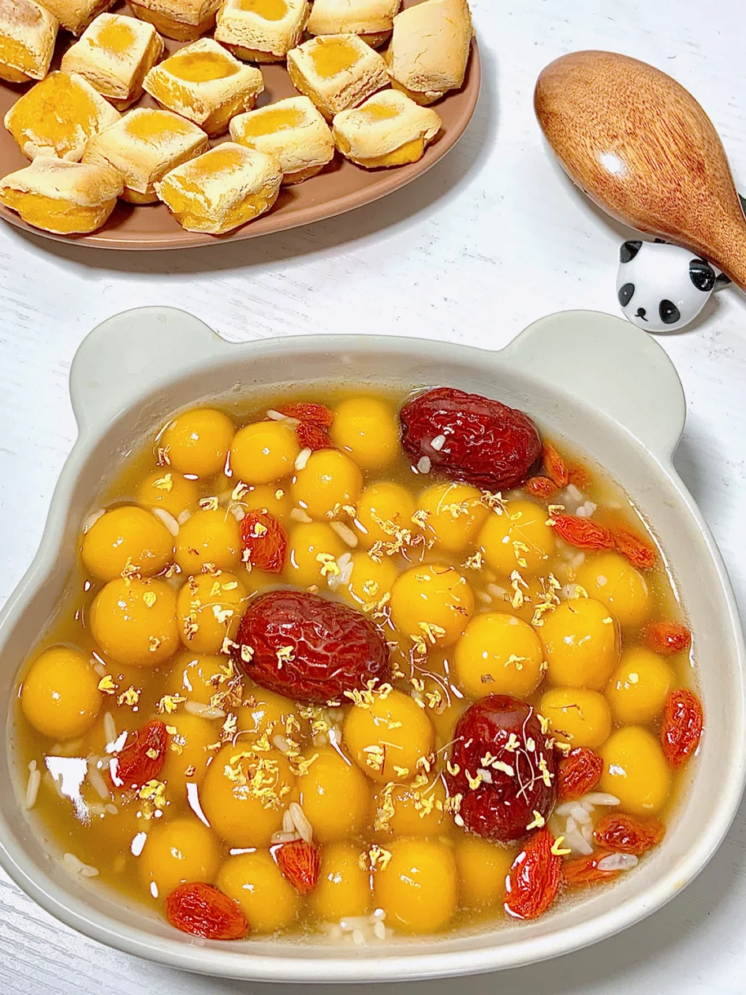 南瓜酒酿小圆子｜超级补气血❣️软糯Q弹🎃香甜