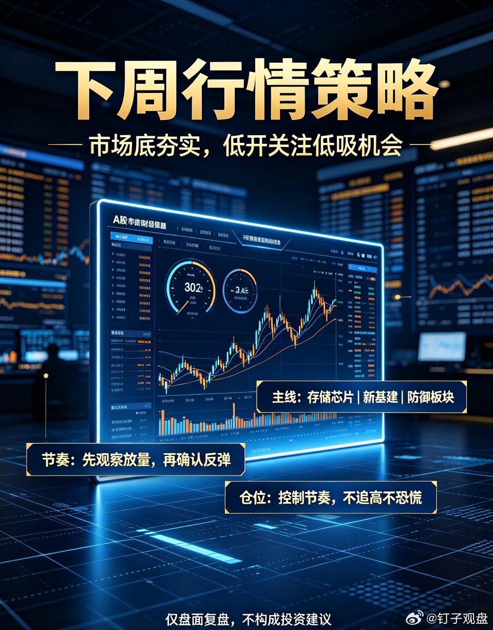 周末两大重磅利好，定调下周A股行情
 
周末市场迎来两条核心催化，对下周盘面指引明确，无论满仓空仓，务必重点参考。
 
一、国产存储确认业绩拐点
 
长鑫科技业绩大超预期，直接坐实AI+DRAM存储周期上行。
不再是单纯题材炒作，而是真实利润兑现、产业拐点确立。
下周重点：国产存储芯片、模组、设备 ​