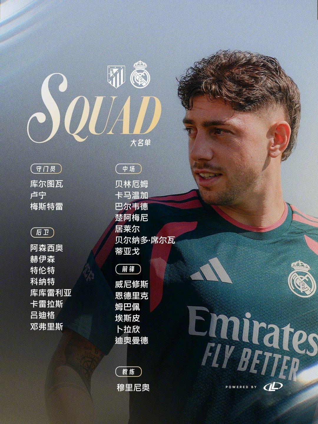 #马德里德比# 
西甲第7轮皇马大名单

#halamadrid##皇马比赛# ​​​