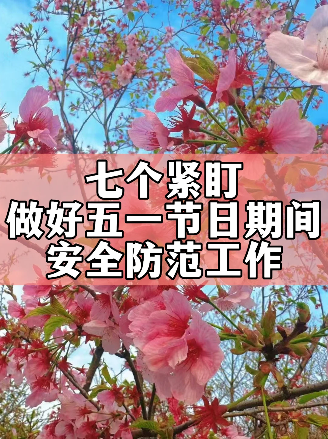 七个紧盯做好五一节日期间安全防范工作