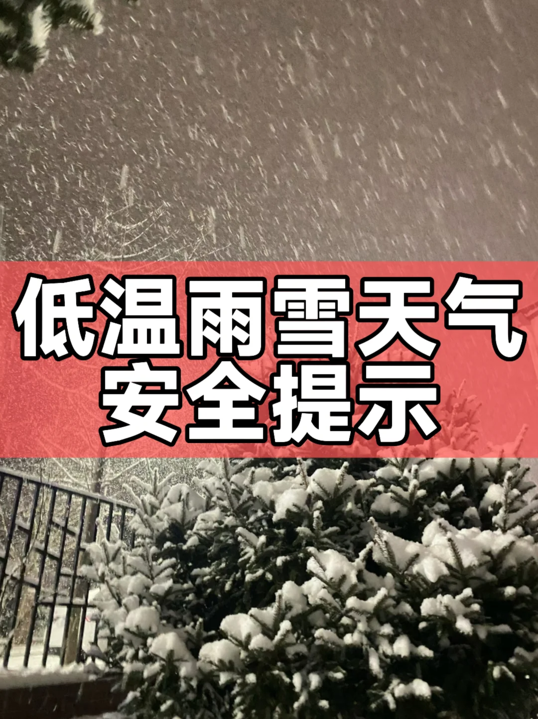 体制内：低温雨雪天气安全提示