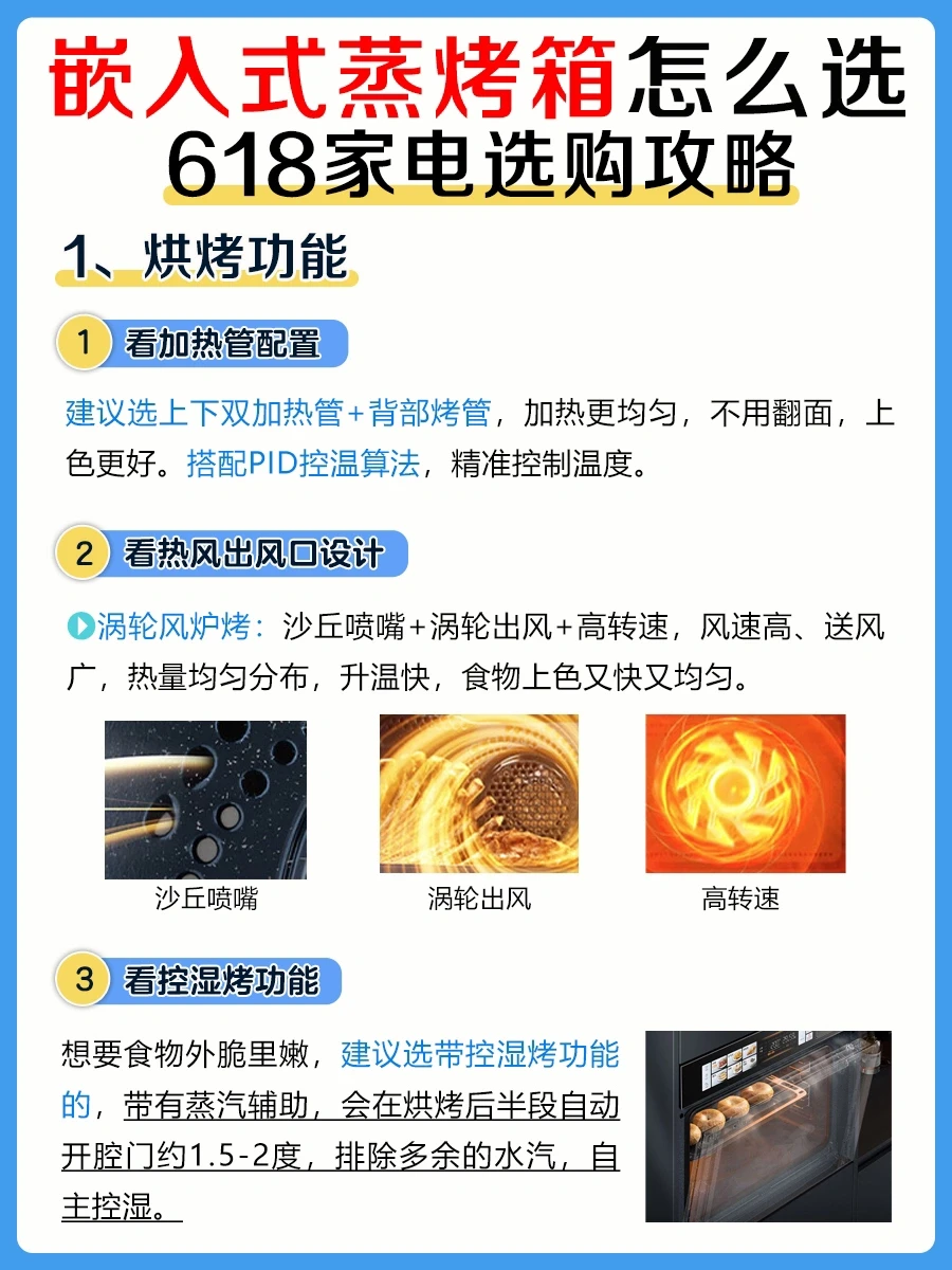 618家电攻略|高性价比嵌入式蒸烤箱这样选❗️