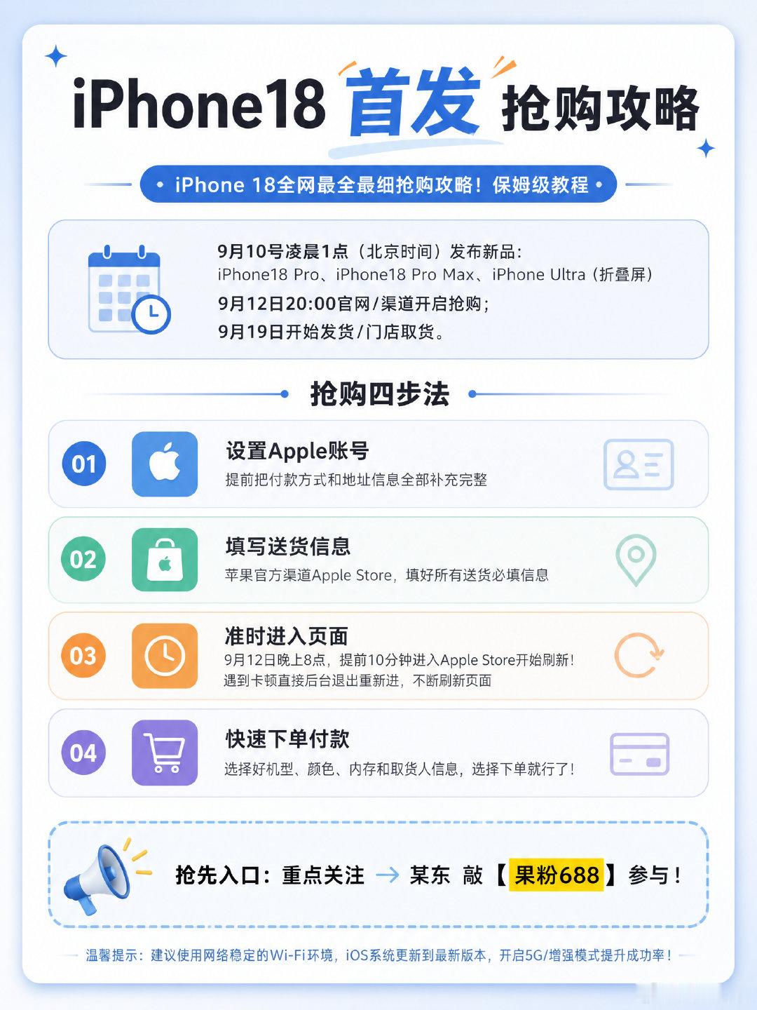 iPhone18首发抢购超详细保姆级攻略。操作很简单，但是把握技巧，提前行动才是制胜关键！#iPhone18 #iphone首发抢购攻略 #iPhoneultra #iPhone18promax #苹果18 ​