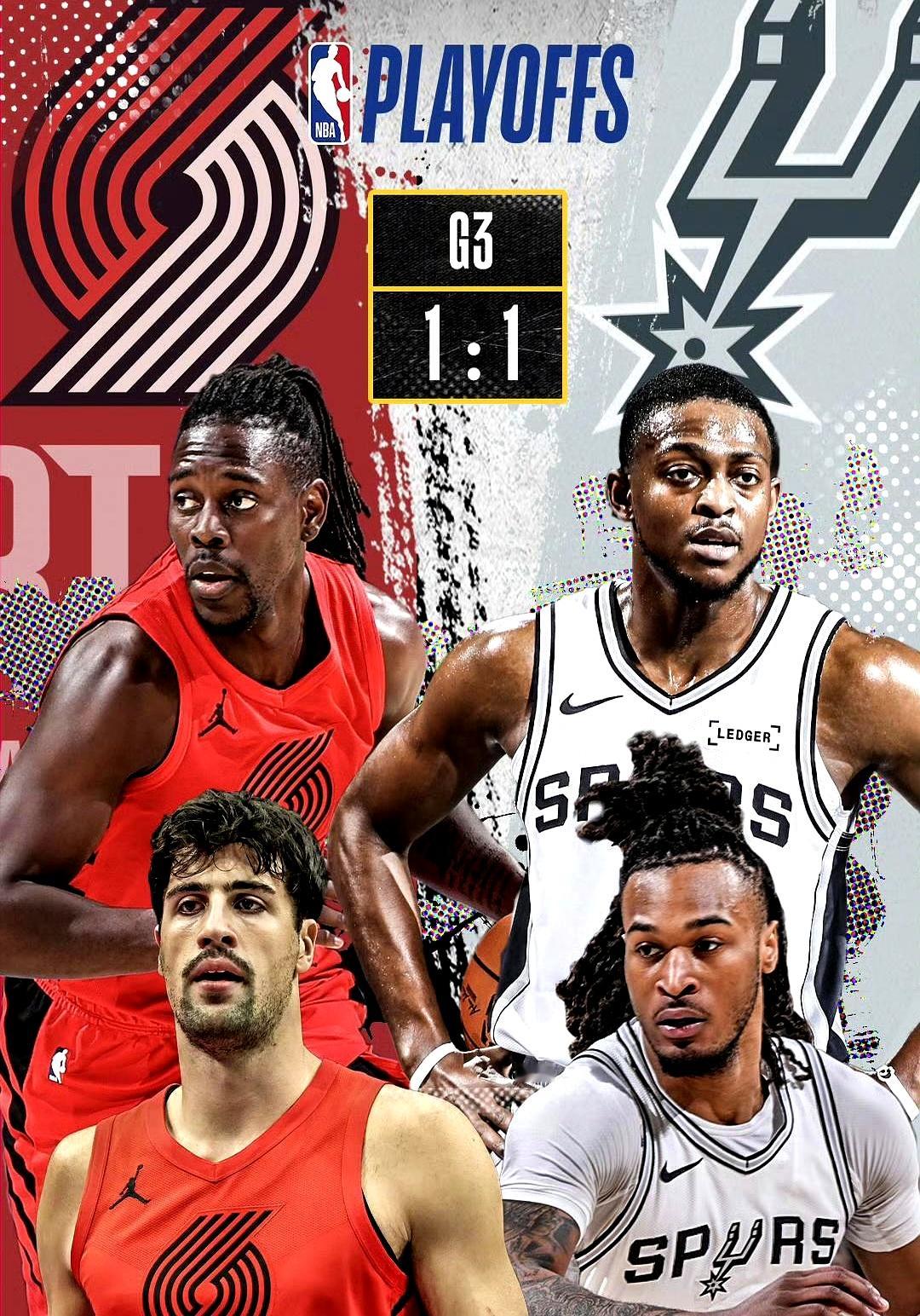 开拓者队的机会真的来了？    马刺当家球星文班亚马在季后赛第二场意外...