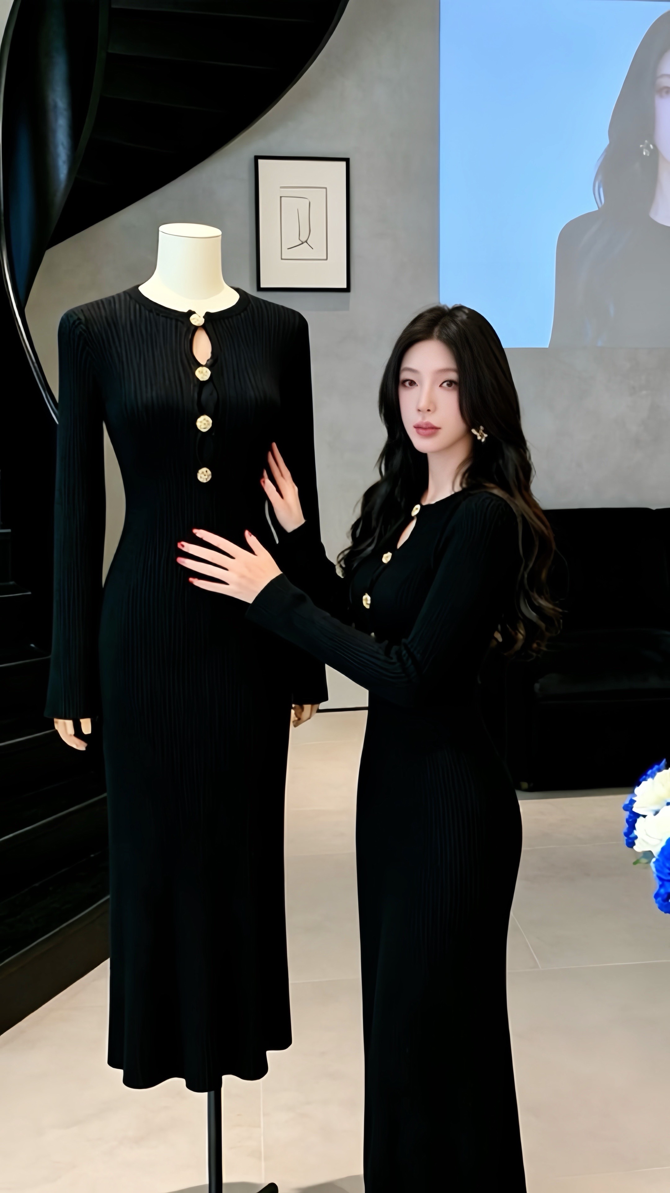 <p>女神范名媛裙 黑色系穿搭 女人味穿搭 优雅气质 御姐风 <!--...