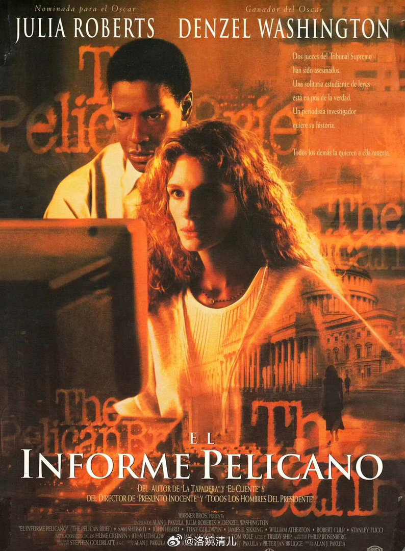 美国犯罪《塘鹅暗杀令》1993主演：朱莉娅·罗伯茨 / 丹泽尔·华盛顿...