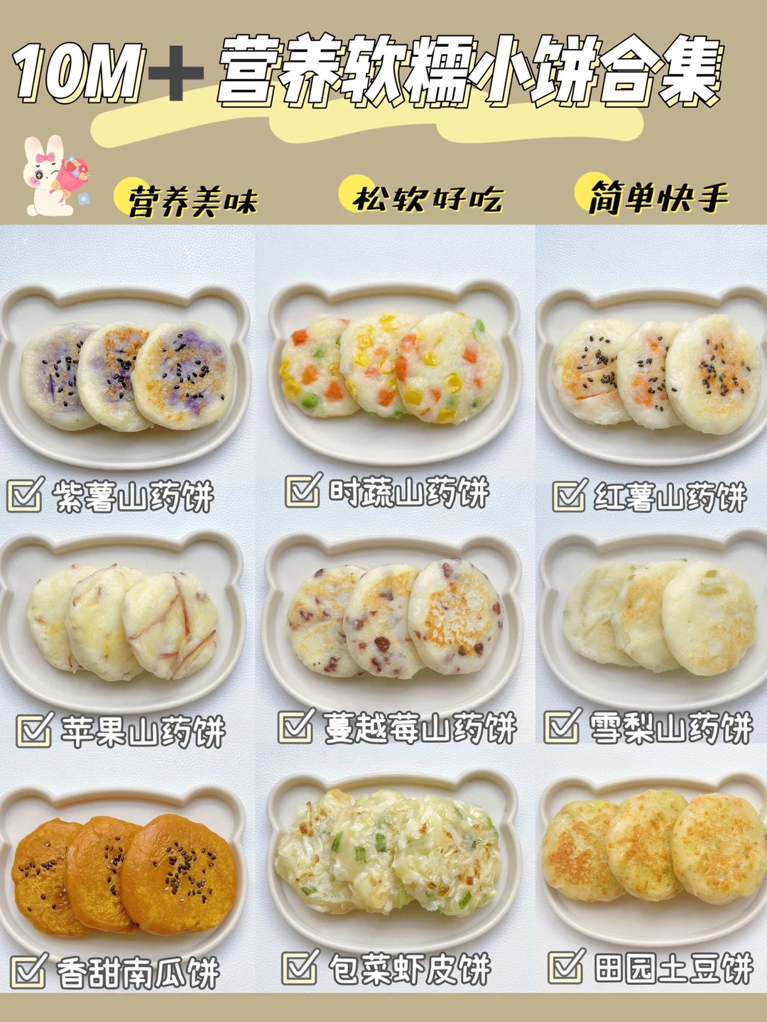 10M➕营养美味小饼合集 | 简单快手 | 好好吃