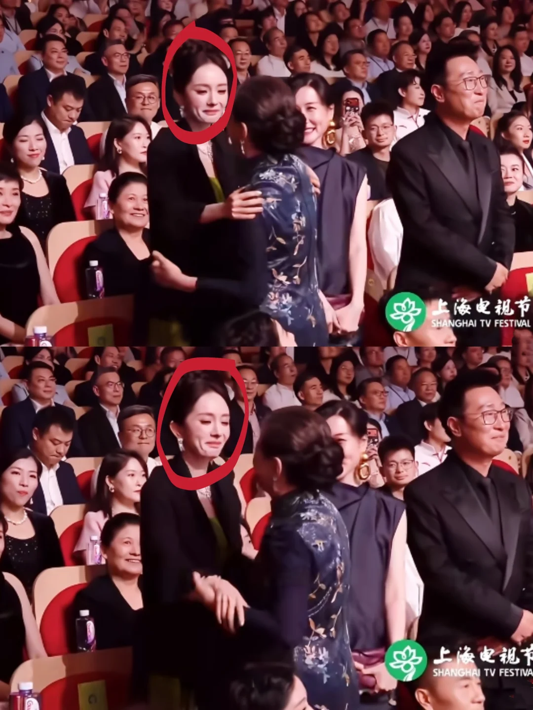 第一次看到杨幂现实生活中流泪...