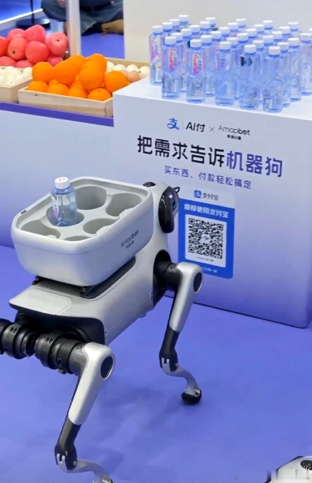 #网友称狗腿付才是真接地气#当一只机器狗能替你完成"出门买酱油"这件事的时候，人类存在的意义又多了一条需要重新定义。#支付宝辟谣狗腿付# ​