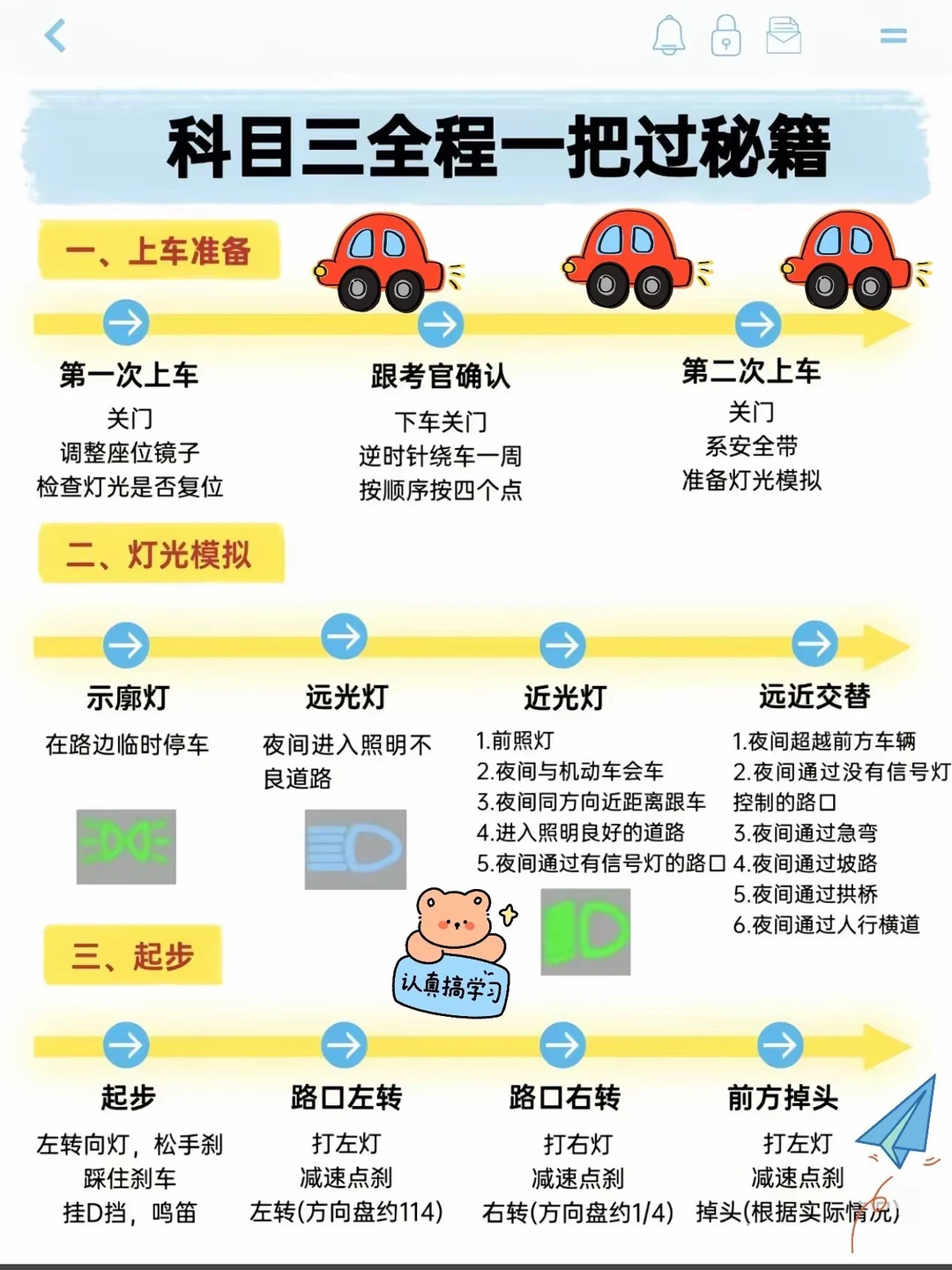 科目三全程一把过秘籍