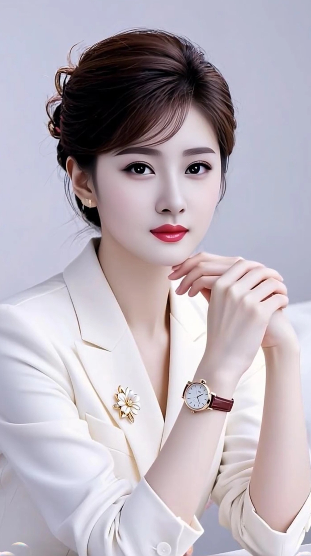 优雅白领风，精致妆容，时尚穿搭，气质满分！