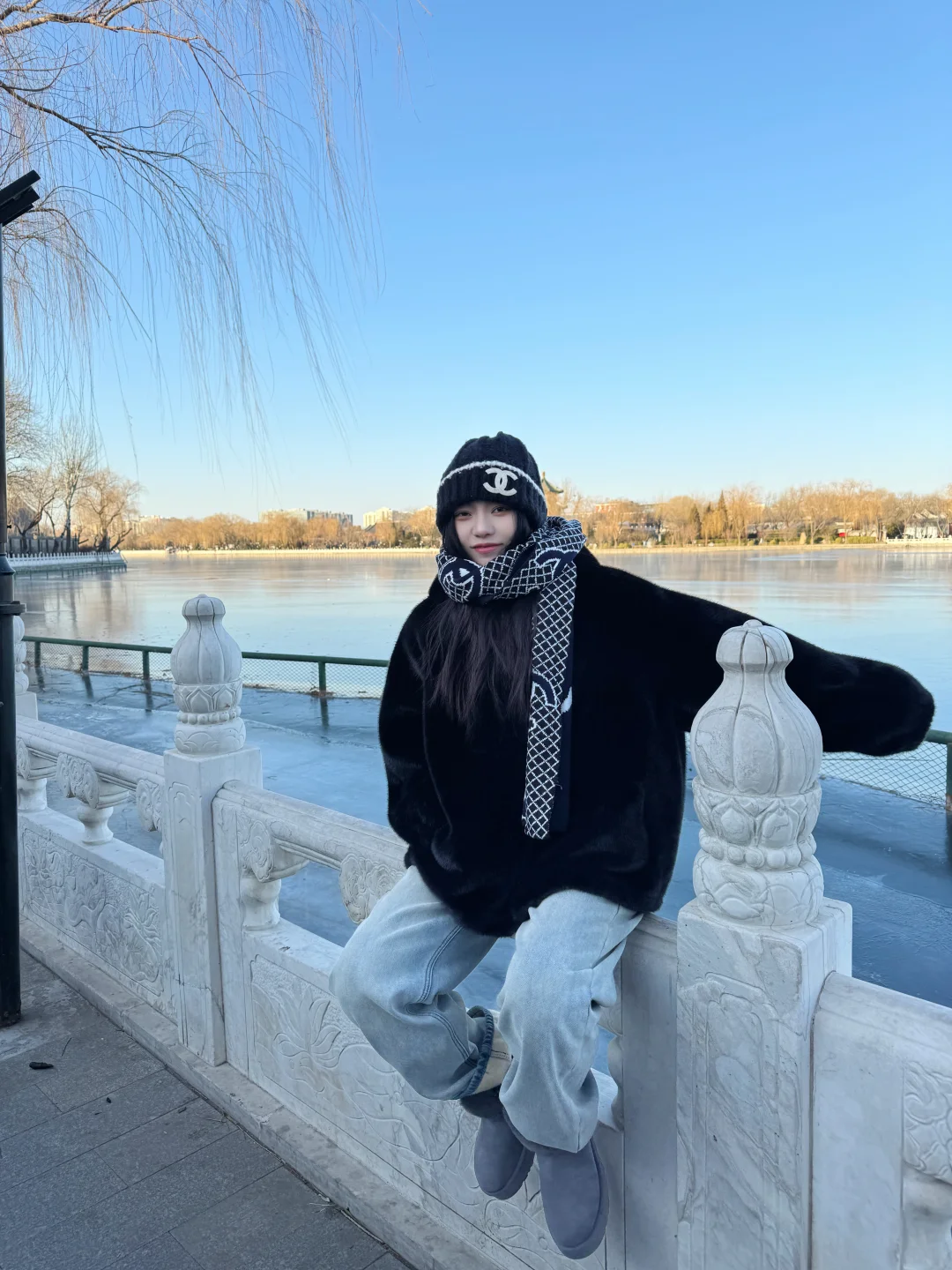 北京的冬天 一条加绒裤子就OK！