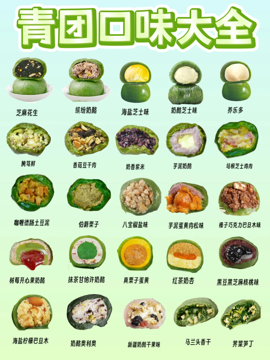挑战全网最全口味青团❗️❗️ 糯叽叽人的福音